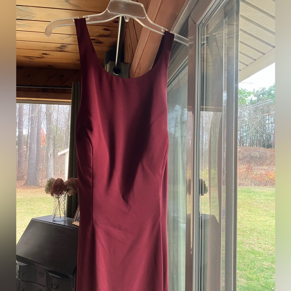 Bari Jay Burgundy Maxi Dress - Picture 6 of 8